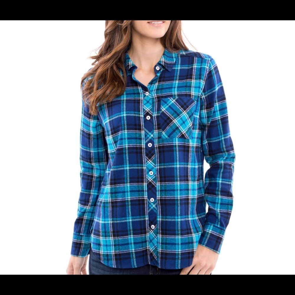 Woolrich Blue Flannel Shirt Size Small